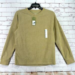 Men’s long sleeve textured T-shirt goodfellow & co Tan L